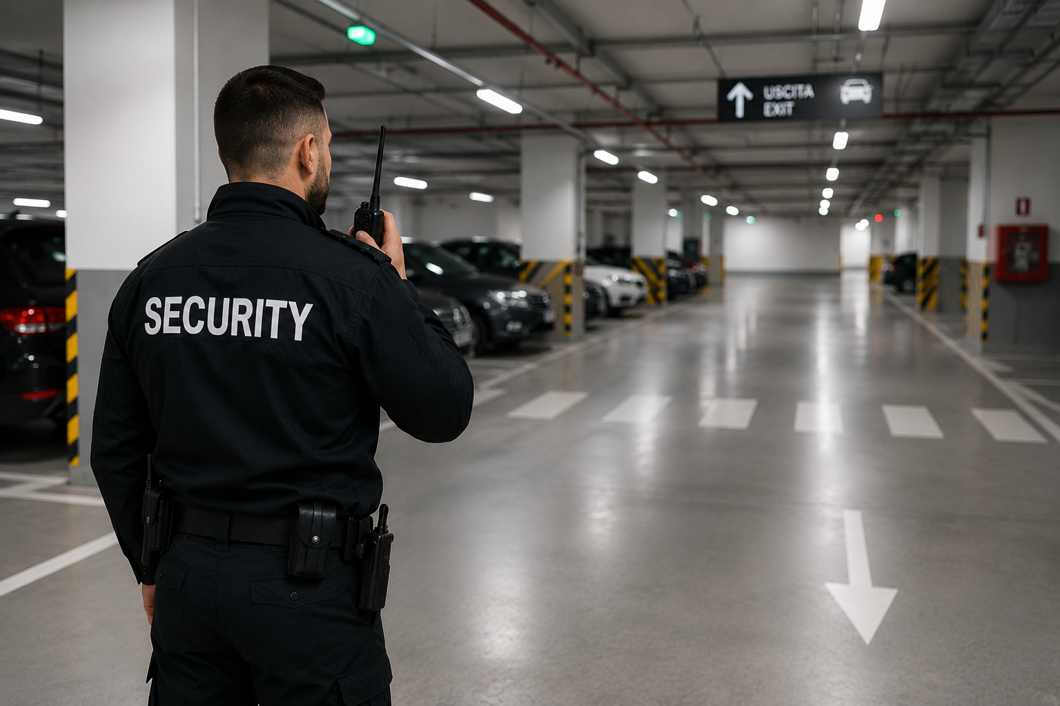 Operatore di portierato Pulim 2000 al controllo accessi di un edificio